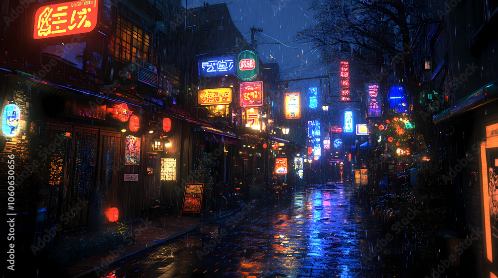 Vibrant Synthwave Cityscape: Neon Anime and Manga Art Vibrant Synthwave Cityscape: Neon Anime and Manga Art