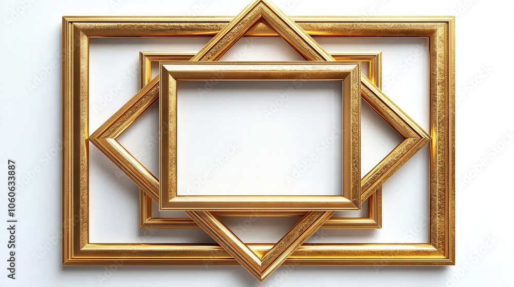 artistic doubleline golden rectangle frame isolated on a clean white background exuding elegance and luxury perfect for showcasing art or photography with a refined touch artistic doubleline golden rectangle frame isolated on a clean white background exuding elegance and luxury perfect for showcasing art or photography with a refined touch