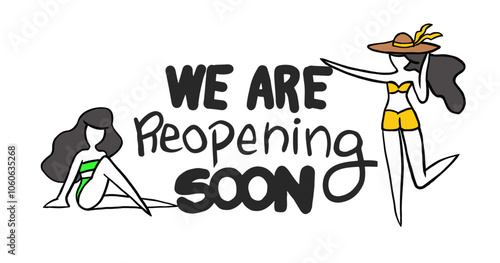 Ilustração Vetorial frase em ingles bem vindo, casa, fique seguro, placas lettering, porta de entrada, comércio