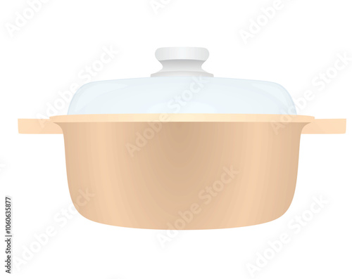 Isolated cooking pot. vector illustration