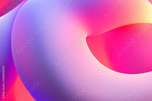 Abstract background with twisted colorful gradient shapes. Digital illustration for wallpapers, posters and covers. photo