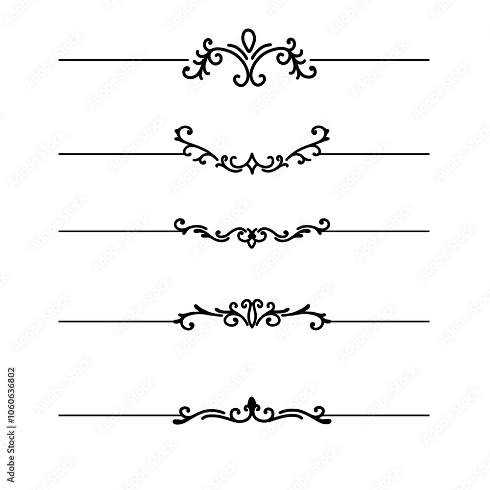Obraz premium vintage border elements set