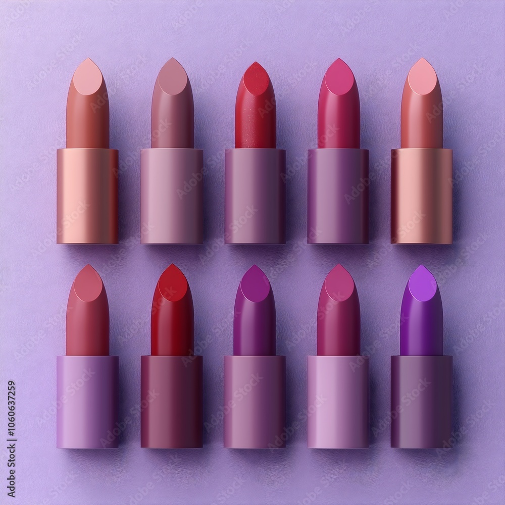 set of lipsticks, Cosmetics and beauty, lipstick design and lift cream texture set of lipsticks, Cosmetics and beauty, lipstick design and lift cream texture