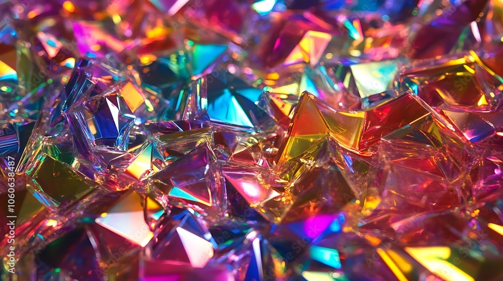 Holographic foil with radiant rainbow colors, abstract iridescent texture Holographic foil with radiant rainbow colors, abstract iridescent texture