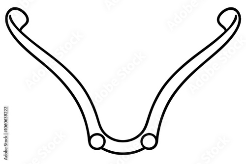 wishbone  silhouette vector illustration