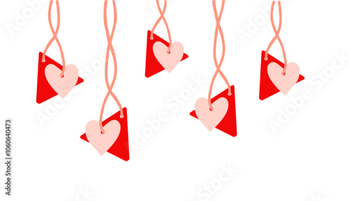 Ilustração Vetorial coração, amor, valentine, símbolo, forma, carta de baralho, vermelho, condecoração, ilustração, dia, romance, vector, coração, fita, presente, celebração, feriado, assinar, ícon, n