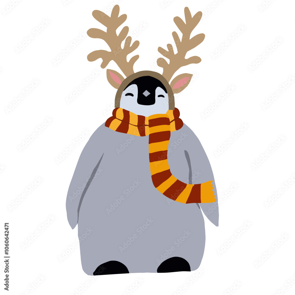 Naklejka premium Ilustração Vetorial caricatura, animais, vector, ilustração, bonito, cachorro, divertimento, cômico, mamífero, natal, arte, animais, gatinho, caracter, ícon, animal de estimação, isolado, cervidae, br