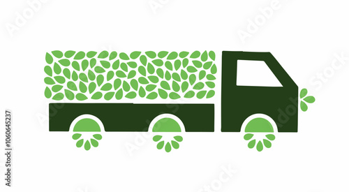 carro, camião, ícon, vector, encantar, ecologia, veículo, verde, transporte, ilustração, cadeia alimentar, símbolo, trator, caricatura, design, reciclar, carro, van, combustível, cercar, assinar, navi