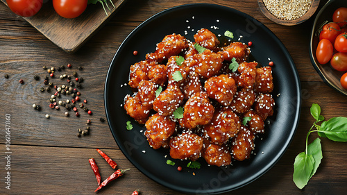 Buldak Gochujang Sauce korean spicy chicken professional advertising food photography photo