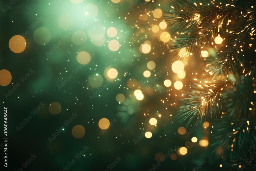 Celebratory Christmas Tree with Sparkling Fireworks Celebratory Christmas Tree with Sparkling Fireworks