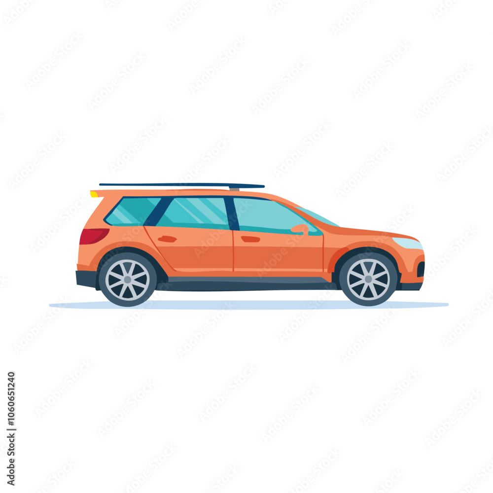 Obraz premium Ilustrasi datar mobil