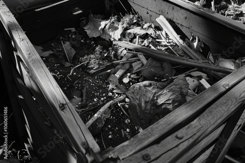 Battered wooden boat