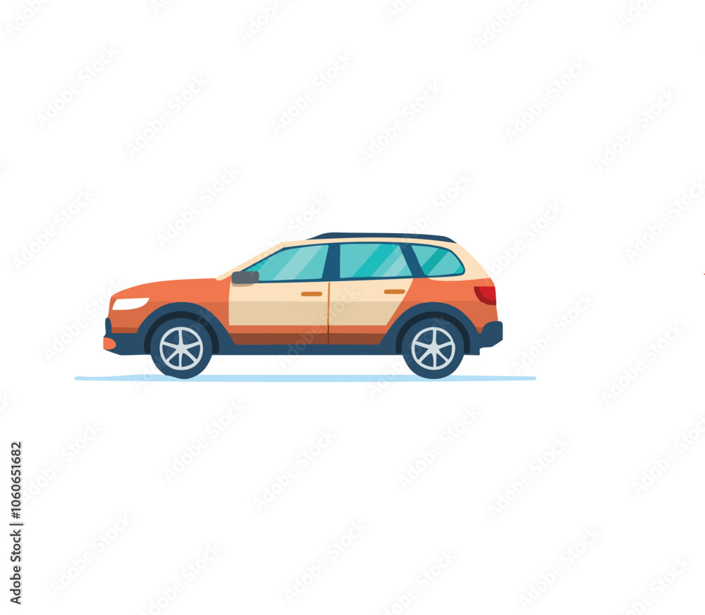 Obraz premium Ilustrasi datar mobil