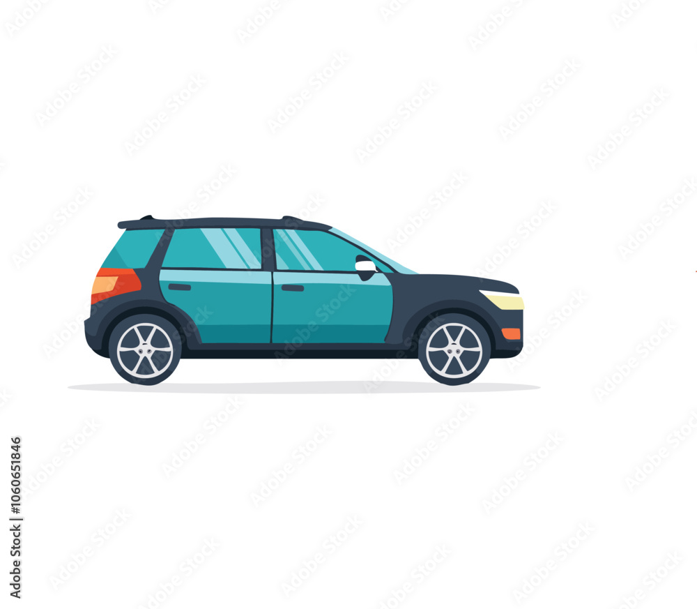 Ilustrasi datar mobil Ilustrasi datar mobil