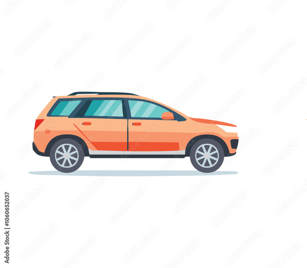 Obraz premium Ilustrasi datar mobil