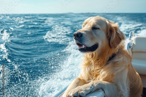 Boat Ride with Golden Retriever