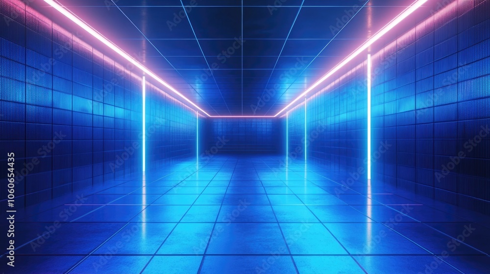 Fototapeta premium Futuristic Lab Hallway