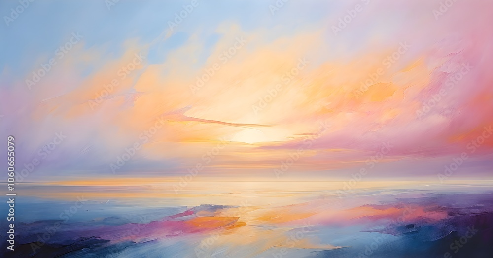 abstract horizon line with layers of soft, pastel colors rising and falling, creating a soothing breathing rhythm abstract horizon line with layers of soft, pastel colors rising and falling, creating a soothing breathing rhythm