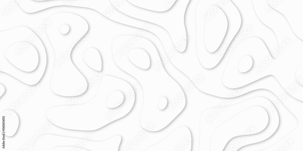 Abstract White paper cut background with lines. Topographic map in contour line light topographic topo contour map. white line drawing geometric paper art design. 3d papercut decoration textured. maps Abstract White paper cut background with lines. Topographic map in contour line light topographic topo contour map. white line drawing geometric paper art design. 3d papercut decoration textured. maps