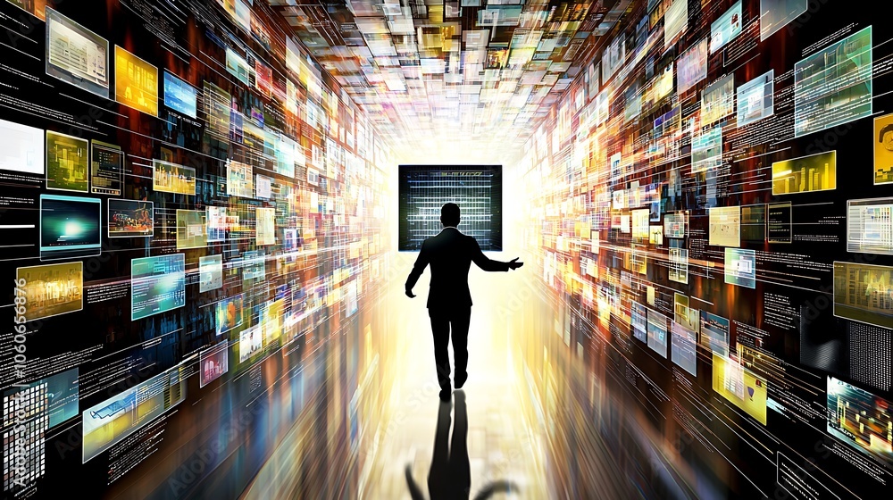 In a high tech security facility, a cybersecurity specialist is diligently testing and fine tuning a holographic firewall model that is suspended in mid air In a high tech security facility, a cybersecurity specialist is diligently testing and fine tuning a holographic firewall model that is suspended in mid air