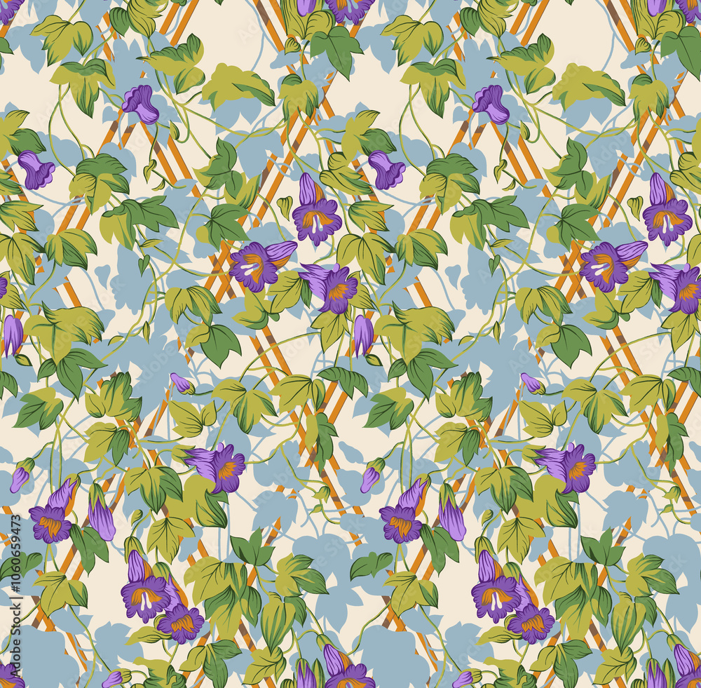 seamless beautiful wallpaper cards all over design floral leaf vintage ornament Victorian ethnic geometric print paisley pattern