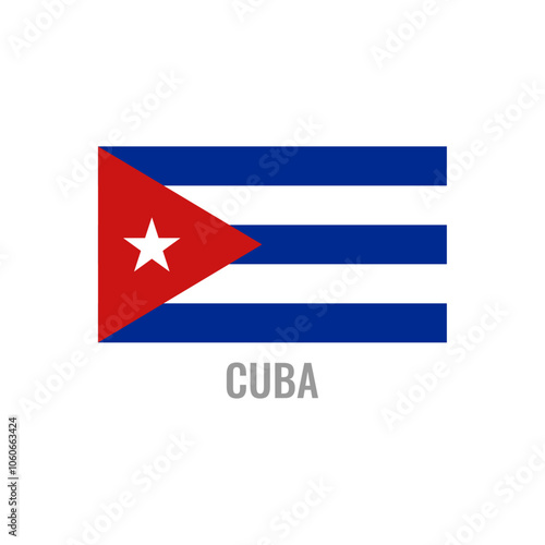 Free Download Cuba flag icon. The country sign. Rectangle shape. Isolated on a white background. Vector image. - GFXLoad