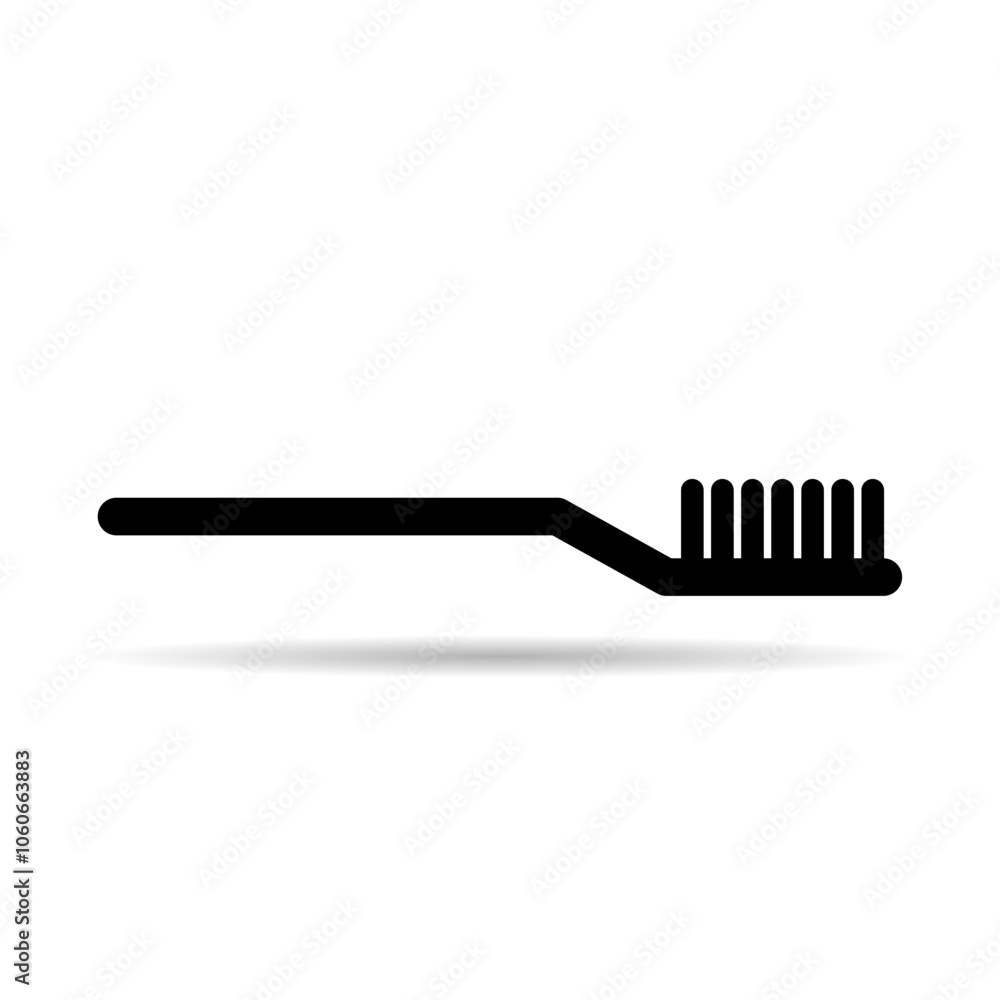 Tooth brush care shadow icon, dental hygiene web sign, health medicine vector illustration Tooth brush care shadow icon, dental hygiene web sign, health medicine vector illustration