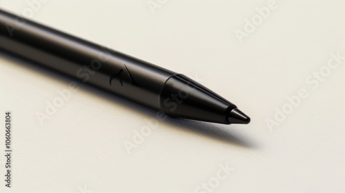 Closeup of a digital drawing tablet with a stylus pen used for graphic design and animation.