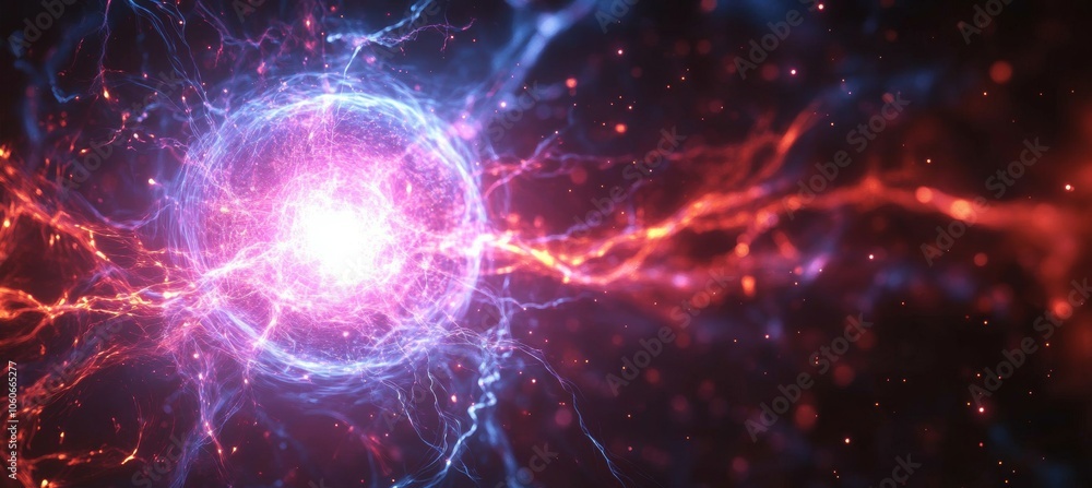 Quark proton particle. Physics science theory. Generative ai technology.
Quark proton particle. Physics science theory. Generative ai technology.