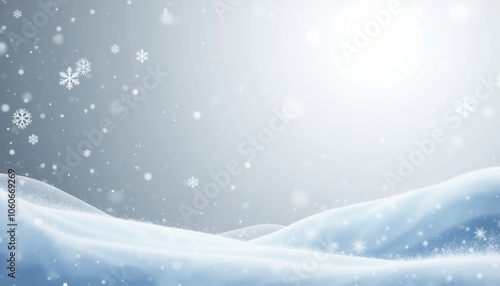 Wallpaper Mural Abstract Winter Landscape with Swirling Snowflakes and Geometric Shapes Torontodigital.ca