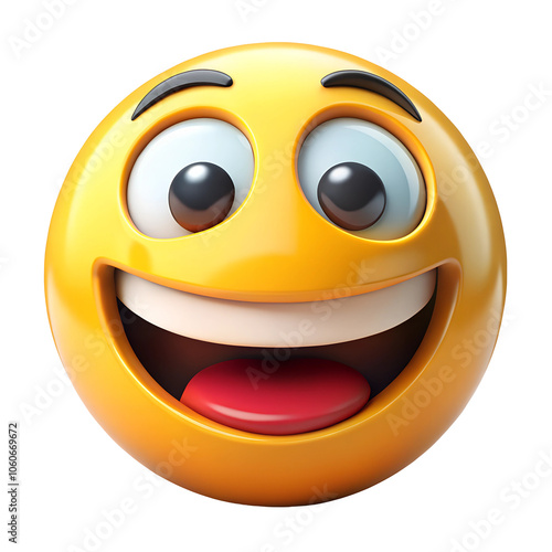 3d smiley face generative Ai