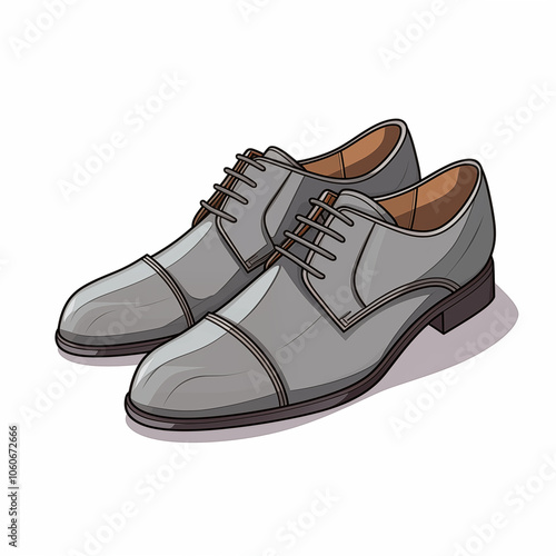 Stylish gray dress shoes with intricate lacing designed for formal occasions or business wear