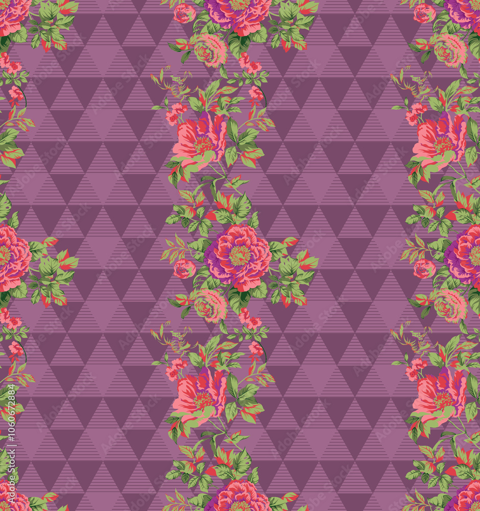 seamless beautiful wallpaper cards all over design floral leaf vintage ornament Victorian ethnic geometric print paisley