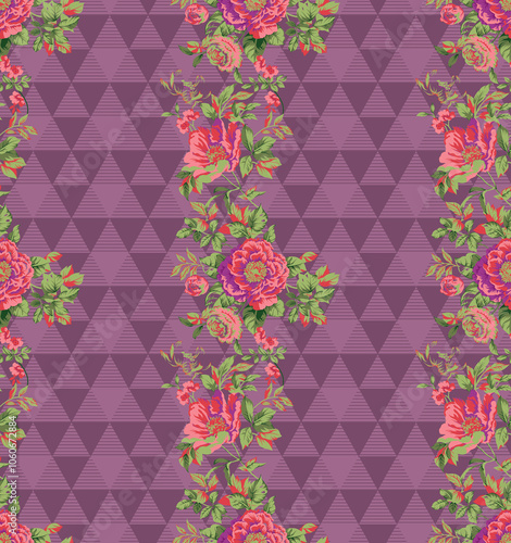 Obraz na płótnie seamless beautiful wallpaper cards all over design floral leaf vintage ornament Victorian ethnic geometric print paisley w salonie
