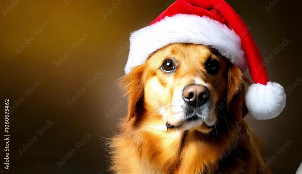 dog wearing santa claus hat dog wearing santa claus hat
