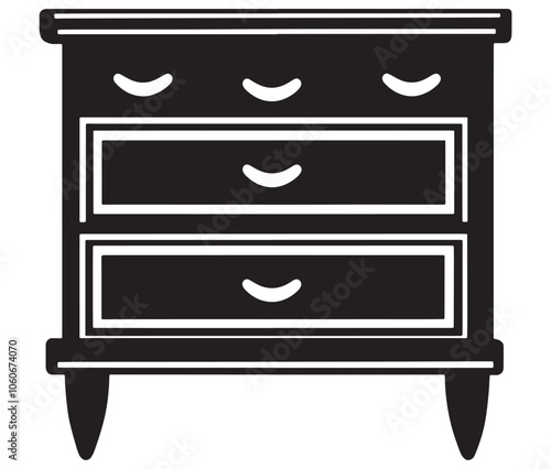 Drawer icon vector design template simple and clean, Drawers silhouette vector illustration