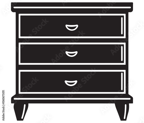 Drawer icon vector design template simple and clean, Drawers silhouette vector illustration