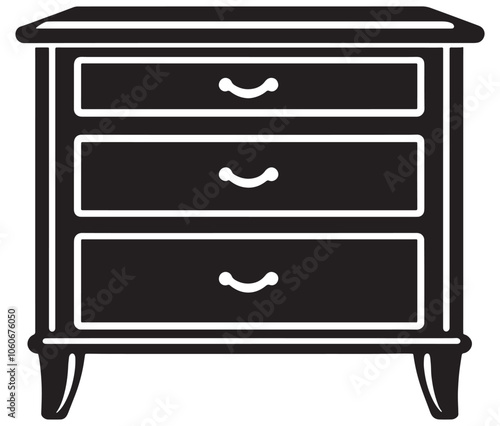 Drawer icon vector design template simple and clean, Drawers silhouette vector illustration