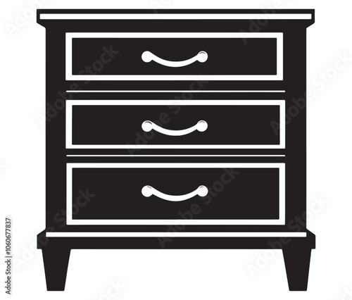 Drawer icon vector design template simple and clean, Drawers silhouette vector illustration