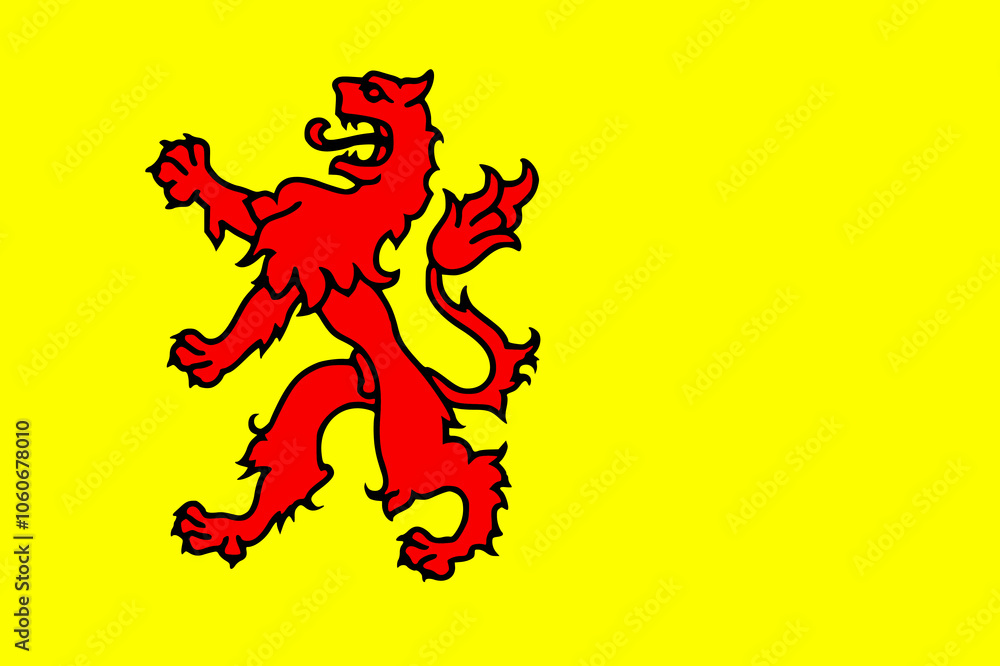Flag of South Holland province (Kingdom of the Netherlands, Holland) Zuid-Holland