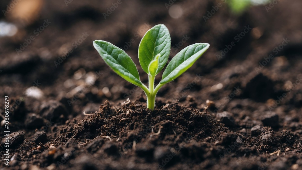 Inspiring Photo of a Little Plant Breaking Through the Soil Symbolizing the Journey of Growth and Hope Inspiring Photo of a Little Plant Breaking Through the Soil Symbolizing the Journey of Growth and Hope