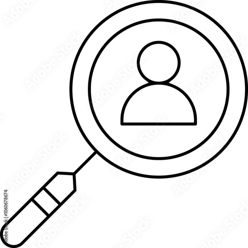 Search person single vector icon 