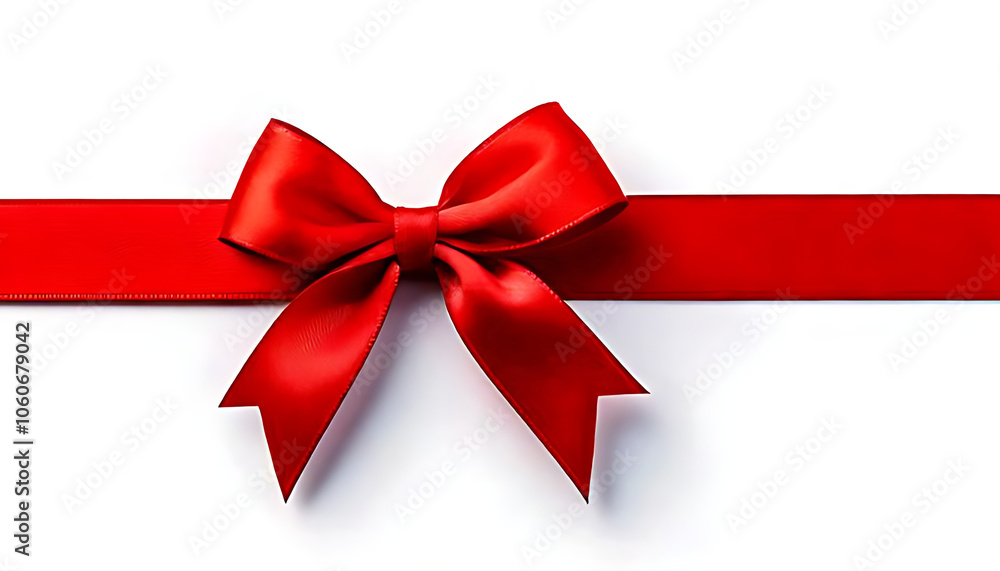 bright red bow tied long strip ribbon bright red bow tied long strip ribbon