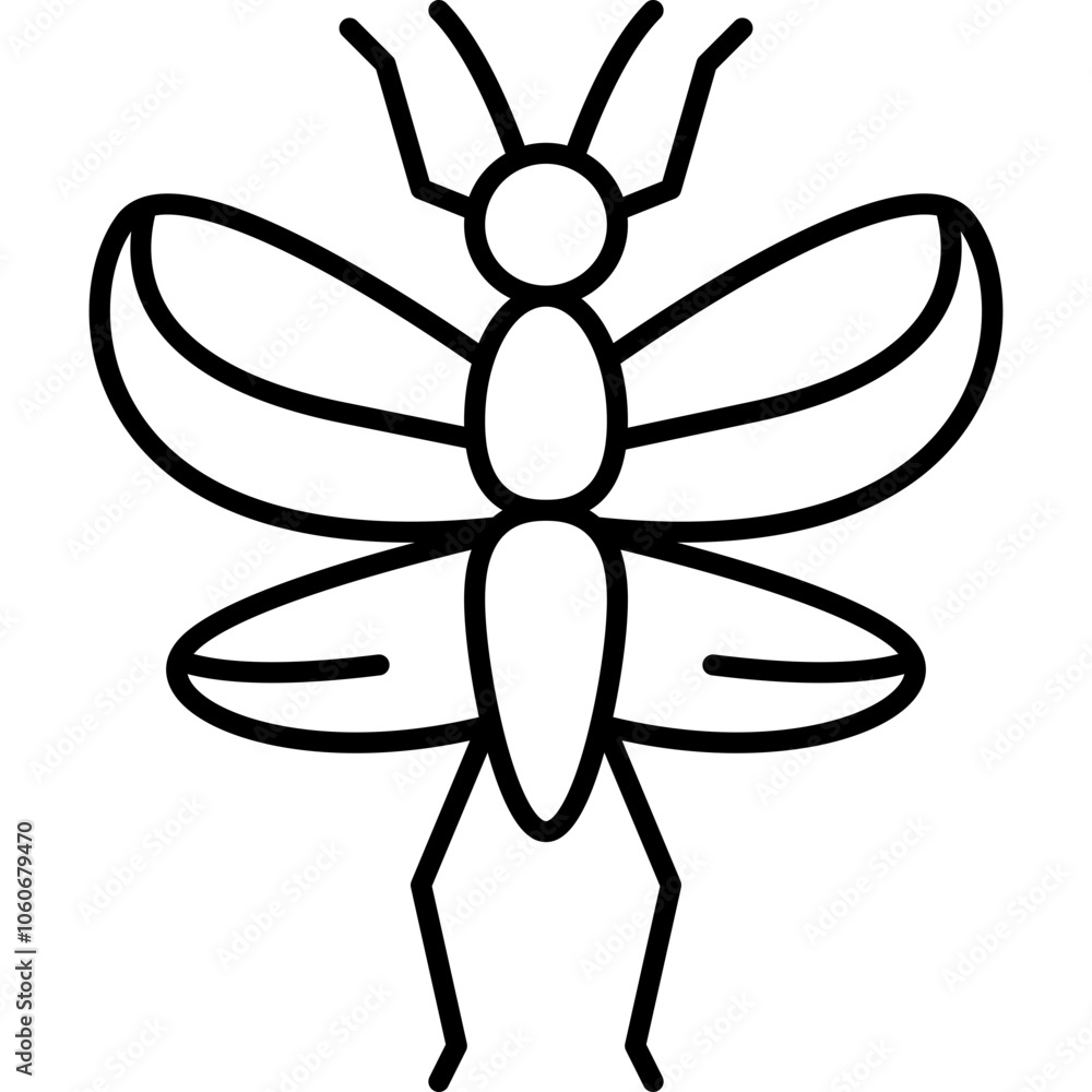 Locust infestation single vector icon Locust infestation single vector icon