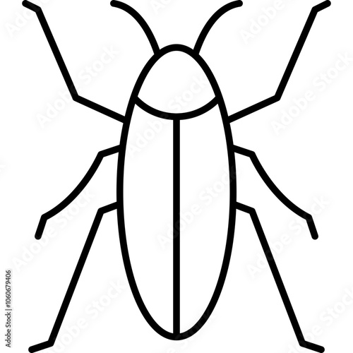 Cockroch single vector icon 
