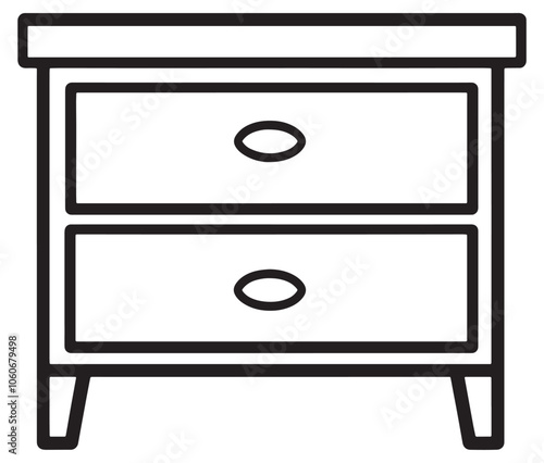 Drawer icon vector design template simple and clean, Drawers silhouette vector illustration