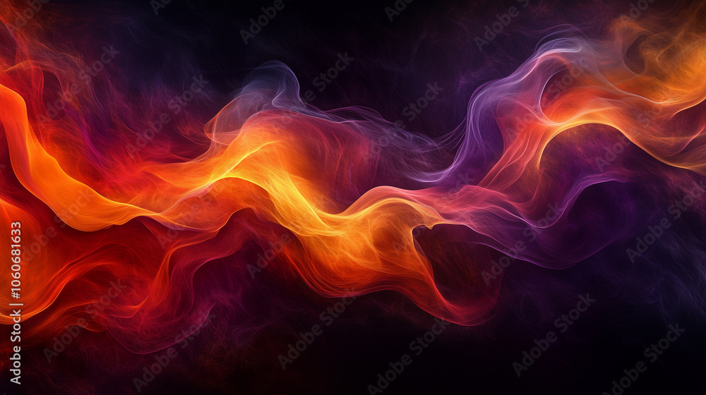 Enchanting Swirls: A Vibrant Fog of Red, Orange, and Purple Against Darkness Enchanting Swirls: A Vibrant Fog of Red, Orange, and Purple Against Darkness