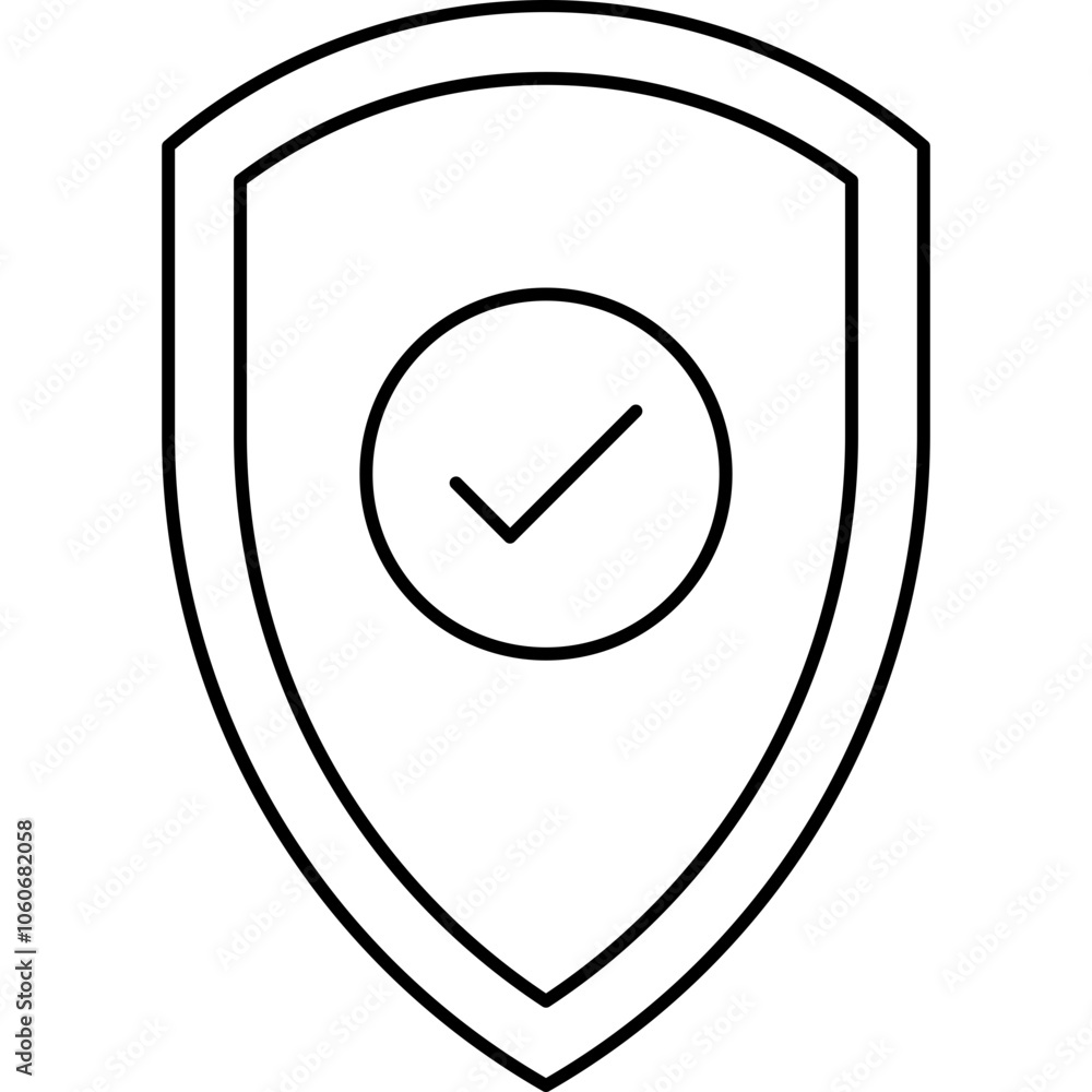 Shield single vector icon Shield single vector icon