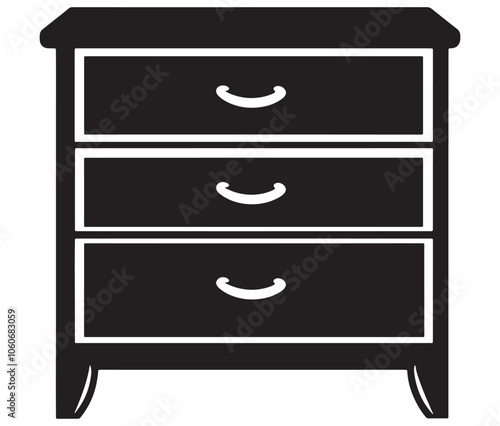 Drawer icon vector design template simple and clean, Drawers silhouette vector illustration