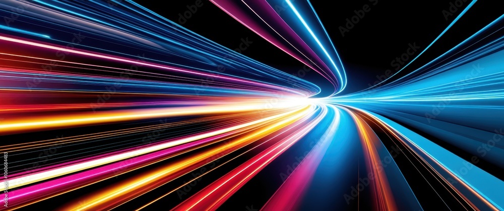 Vibrant light rays, colorful energy beams, radial burst, abstract cosmic explosion, neon colors, dynamic motion blur, star-like center point, black background, symmetrical composition, high contrast, Vibrant light rays, colorful energy beams, radial burst, abstract cosmic explosion, neon colors, dynamic motion blur, star-like center point, black background, symmetrical composition, high contrast,